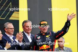 Race winner Max Verstappen (NLD) Red Bull Racing celebrates on the podium. 18.06.2023. Formula 1 World Championship, Rd 9, Canadian Grand Prix, Montreal, Canada, Race Day.