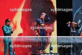 The podium (L to R): Fernando Alonso (ESP) Aston Martin F1 Team, second; Max Verstappen (NLD) Red Bull Racing, race winner; Lewis Hamilton (GBR) Mercedes AMG F1, third. 18.06.2023. Formula 1 World Championship, Rd 9, Canadian Grand Prix, Montreal, Canada, Race Day.