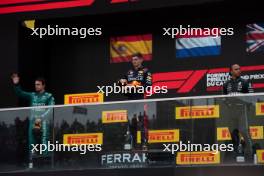 The podium (L to R): Fernando Alonso (ESP) Aston Martin F1 Team, second; Max Verstappen (NLD) Red Bull Racing, race winner; Lewis Hamilton (GBR) Mercedes AMG F1, third. 18.06.2023. Formula 1 World Championship, Rd 9, Canadian Grand Prix, Montreal, Canada, Race Day.