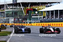 Alexander Albon (THA) Williams Racing FW45 and Kevin Magnussen (DEN) Haas VF-23 battle for position. 18.06.2023. Formula 1 World Championship, Rd 9, Canadian Grand Prix, Montreal, Canada, Race Day.