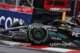 Lewis Hamilton (GBR) Mercedes AMG F1 W14 runs wide. 17.06.2023. Formula 1 World Championship, Rd 9, Canadian Grand Prix, Montreal, Canada, Qualifying Day.