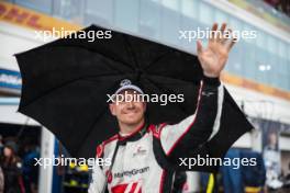 Nico Hulkenberg (GER) Haas F1 Team celebrates his second position in qualifying. 17.06.2023. Formula 1 World Championship, Rd 9, Canadian Grand Prix, Montreal, Canada, Qualifying Day.