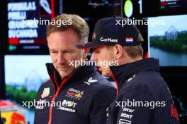 (L to R): Christian Horner (GBR) Red Bull Racing Team Principal with Max Verstappen (NLD) Red Bull Racing. 17.06.2023. Formula 1 World Championship, Rd 9, Canadian Grand Prix, Montreal, Canada, Qualifying Day.