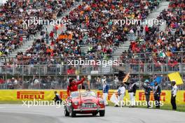 Carlos Sainz Jr (ESP) Ferrari on the drivers' parade. 18.06.2023. Formula 1 World Championship, Rd 9, Canadian Grand Prix, Montreal, Canada, Race Day.