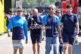 (L to R): Logan Sargeant (USA) Williams Racing with team mate Alexander Albon (THA) Williams Racing. 02.06.2023 Formula 1 World Championship, Rd 8, Spanish Grand Prix, Barcelona, Spain, Practice Day.