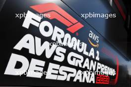Circuit atmosphere - Spanish Grand Prix logo. 02.06.2023 Formula 1 World Championship, Rd 8, Spanish Grand Prix, Barcelona, Spain, Practice Day.