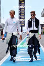 (L to R): Alexander Albon (THA) Williams Racing with Logan Sargeant (USA) Williams Racing on the grid. 04.06.2023. Formula 1 World Championship, Rd 8, Spanish Grand Prix, Barcelona, Spain, Race Day.