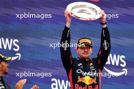 Re Max Verstappen (NLD) Red Bull Racing celebrates on the podium. 04.06.2023. Formula 1 World Championship, Rd 8, Spanish Grand Prix, Barcelona, Spain, Race Day.