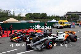 Top three in qualifying parc ferme Carlos Sainz Jr (ESP) Ferrari, second; Max Verstappen (NLD) Red Bull Racing RB19, pole position; Lando Norris (GBR) McLaren MCL60, third. 03.06.2023. Formula 1 World Championship, Rd 8, Spanish Grand Prix, Barcelona, Spain, Qualifying Day.