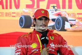 Carlos Sainz Jr (ESP) Ferrari in the post qualifying FIA Press Conference. 03.06.2023. Formula 1 World Championship, Rd 8, Spanish Grand Prix, Barcelona, Spain, Qualifying Day.