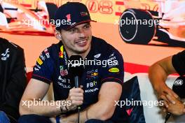 Max Verstappen (NLD) Red Bull Racing in the FIA Press Conference. 01.06.2023. Formula 1 World Championship, Rd 8, Spanish Grand Prix, Barcelona, Spain, Preparation Day.