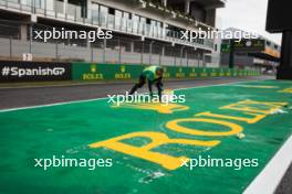 Circuit atmosphere - Rolex branding prepared trackside. 01.06.2023. Formula 1 World Championship, Rd 8, Spanish Grand Prix, Barcelona, Spain, Preparation Day.