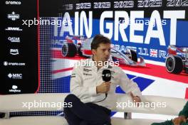 James Vowles (GBR) Williams Racing Team Principal in the FIA Press Conference. 07.07.2023. Formula 1 World Championship, Rd 11, British Grand Prix, Silverstone, England, Practice Day.
