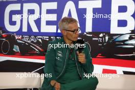 Mike Krack (LUX) Aston Martin F1 Team, Team Principal in the FIA Press Conference. 07.07.2023. Formula 1 World Championship, Rd 11, British Grand Prix, Silverstone, England, Practice Day.