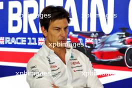 Toto Wolff (GER) Mercedes AMG F1 Shareholder and Executive Director in the FIA Press Conference. 07.07.2023. Formula 1 World Championship, Rd 11, British Grand Prix, Silverstone, England, Practice Day.
