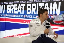 James Vowles (GBR) Williams Racing Team Principal in the FIA Press Conference. 07.07.2023. Formula 1 World Championship, Rd 11, British Grand Prix, Silverstone, England, Practice Day.