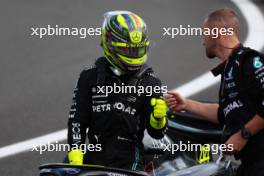Lewis Hamilton (GBR) Mercedes AMG F1 W14 celebrates his third position in parc ferme. 09.07.2023. Formula 1 World Championship, Rd 11, British Grand Prix, Silverstone, England, Race Day.