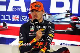 Max Verstappen (NLD) Red Bull Racing in the post race FIA Press Conference. 09.07.2023. Formula 1 World Championship, Rd 11, British Grand Prix, Silverstone, England, Race Day.