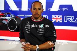 Lewis Hamilton (GBR) Mercedes AMG F1 in the post race FIA Press Conference. 09.07.2023. Formula 1 World Championship, Rd 11, British Grand Prix, Silverstone, England, Race Day.