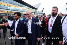 Stefano Domenicali (ITA) Formula One President and CEO and Mohammed Bin Sulayem (UAE) FIA President on the grid. 09.07.2023. Formula 1 World Championship, Rd 11, British Grand Prix, Silverstone, England, Race Day.