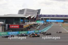 Sergio Perez (MEX) Red Bull Racing RB19 at the start of the race. 09.07.2023. Formula 1 World Championship, Rd 11, British Grand Prix, Silverstone, England, Race Day.