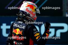 Max Verstappen (NLD) Red Bull Racing celebrates his pole position in qualifying parc ferme. 08.07.2023. Formula 1 World Championship, Rd 11, British Grand Prix, Silverstone, England, Qualifying Day.