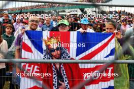 Circuit atmosphere - Lewis Hamilton (GBR) Mercedes AMG F1 fans. 08.07.2023. Formula 1 World Championship, Rd 11, British Grand Prix, Silverstone, England, Qualifying Day.