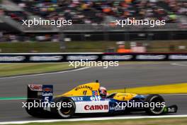 Jenson Button (GBR) Sky Sports F1 Presenter / Williams Racing Senior Advisor drives the 1992 Williams FW14B. 09.07.2023. Formula 1 World Championship, Rd 11, British Grand Prix, Silverstone, England, Race Day.