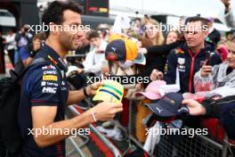 Daniel Ricciardo (AUS) Red Bull Racing Reserve and Third Driver with fans. 09.07.2023. Formula 1 World Championship, Rd 11, British Grand Prix, Silverstone, England, Race Day.