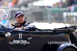 Sergio Perez (MEX) Red Bull Racing on the drivers' parade. 09.07.2023. Formula 1 World Championship, Rd 11, British Grand Prix, Silverstone, England, Race Day.