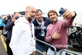 Pep Guardiola (ESP) Manchester City Football Manager with fans. 09.07.2023. Formula 1 World Championship, Rd 11, British Grand Prix, Silverstone, England, Race Day.