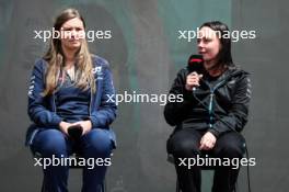 Women in Motorsport on the FanZone Stage (L to R): Carine Cridelich, AlphaTauri Race Strategy Engineer; Ellie Williams (GBR) Alpine F1 Team Sub Assembly Coordinator. 06.07.2023. Formula 1 World Championship, Rd 11, British Grand Prix, Silverstone, England, Preparation Day.