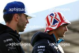 Pierre Gasly (FRA) Alpine F1 Team with Esteban Ocon (FRA) Alpine F1 Team. 06.07.2023. Formula 1 World Championship, Rd 11, British Grand Prix, Silverstone, England, Preparation Day.