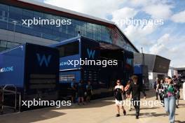 Williams Racing trucks in the paddock. 06.07.2023. Formula 1 World Championship, Rd 11, British Grand Prix, Silverstone, England, Preparation Day.