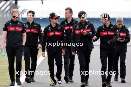 Zhou Guanyu (CHN) Alfa Romeo F1 Team walks the circuit with the team. 06.07.2023. Formula 1 World Championship, Rd 11, British Grand Prix, Silverstone, England, Preparation Day.