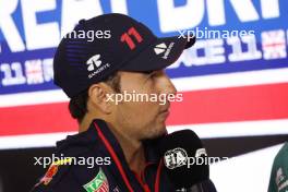 Sergio Perez (MEX) Red Bull Racing in the FIA Press Conference. 06.07.2023. Formula 1 World Championship, Rd 11, British Grand Prix, Silverstone, England, Preparation Day.
