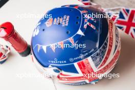 The British themed helmet of Valtteri Bottas (FIN) Alfa Romeo F1 Team. 06.07.2023. Formula 1 World Championship, Rd 11, British Grand Prix, Silverstone, England, Preparation Day.