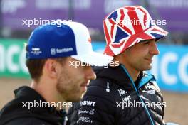 Esteban Ocon (FRA) Alpine F1 Team with Pierre Gasly (FRA) Alpine F1 Team. 06.07.2023. Formula 1 World Championship, Rd 11, British Grand Prix, Silverstone, England, Preparation Day.
