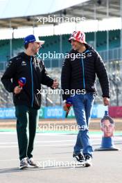 (L to R): Pierre Gasly (FRA) Alpine F1 Team with Esteban Ocon (FRA) Alpine F1 Team. 06.07.2023. Formula 1 World Championship, Rd 11, British Grand Prix, Silverstone, England, Preparation Day.