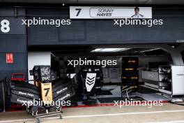 The fictional APXGP pit garages, in place for the forthcoming Apple movie. 06.07.2023. Formula 1 World Championship, Rd 11, British Grand Prix, Silverstone, England, Preparation Day.