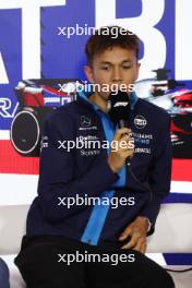 Alexander Albon (THA) Williams Racing in the FIA Press Conference. 06.07.2023. Formula 1 World Championship, Rd 11, British Grand Prix, Silverstone, England, Preparation Day.