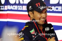 Sergio Perez (MEX) Red Bull Racing in the FIA Press Conference. 06.07.2023. Formula 1 World Championship, Rd 11, British Grand Prix, Silverstone, England, Preparation Day.