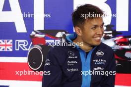 Alexander Albon (THA) Williams Racing in the FIA Press Conference. 06.07.2023. Formula 1 World Championship, Rd 11, British Grand Prix, Silverstone, England, Preparation Day.