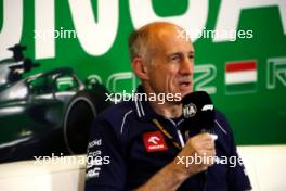 Franz Tost (AUT) AlphaTauri Team Principal in the FIA Press Conference. 21.07.2023. Formula 1 World Championship, Rd 12, Hungarian Grand Prix, Budapest, Hungary, Practice Day.