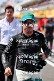 Fernando Alonso (ESP) Aston Martin F1 Team on the grid. 23.07.2023. Formula 1 World Championship, Rd 12, Hungarian Grand Prix, Budapest, Hungary, Race Day.