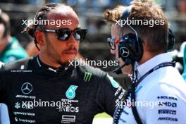 Lewis Hamilton (GBR) Mercedes AMG F1 with Peter Bonnington (GBR) Mercedes AMG F1 Race Engineer on the grid. 23.07.2023. Formula 1 World Championship, Rd 12, Hungarian Grand Prix, Budapest, Hungary, Race Day.