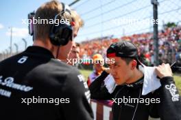 Zhou Guanyu (CHN) Alfa Romeo F1 Team on the grid. 23.07.2023. Formula 1 World Championship, Rd 12, Hungarian Grand Prix, Budapest, Hungary, Race Day.