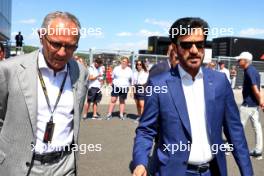 (L to R): Stefano Domenicali (ITA) Formula One President and CEO with Mohammed Bin Sulayem (UAE) FIA President on the grid. 23.07.2023. Formula 1 World Championship, Rd 12, Hungarian Grand Prix, Budapest, Hungary, Race Day.
