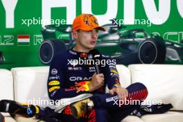Max Verstappen (NLD) Red Bull Racing in the post race FIA Press Conference. 23.07.2023. Formula 1 World Championship, Rd 12, Hungarian Grand Prix, Budapest, Hungary, Race Day.