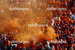 Circuit atmosphere - Max Verstappen (NLD) Red Bull Racing fans at the podium. 23.07.2023. Formula 1 World Championship, Rd 12, Hungarian Grand Prix, Budapest, Hungary, Race Day.